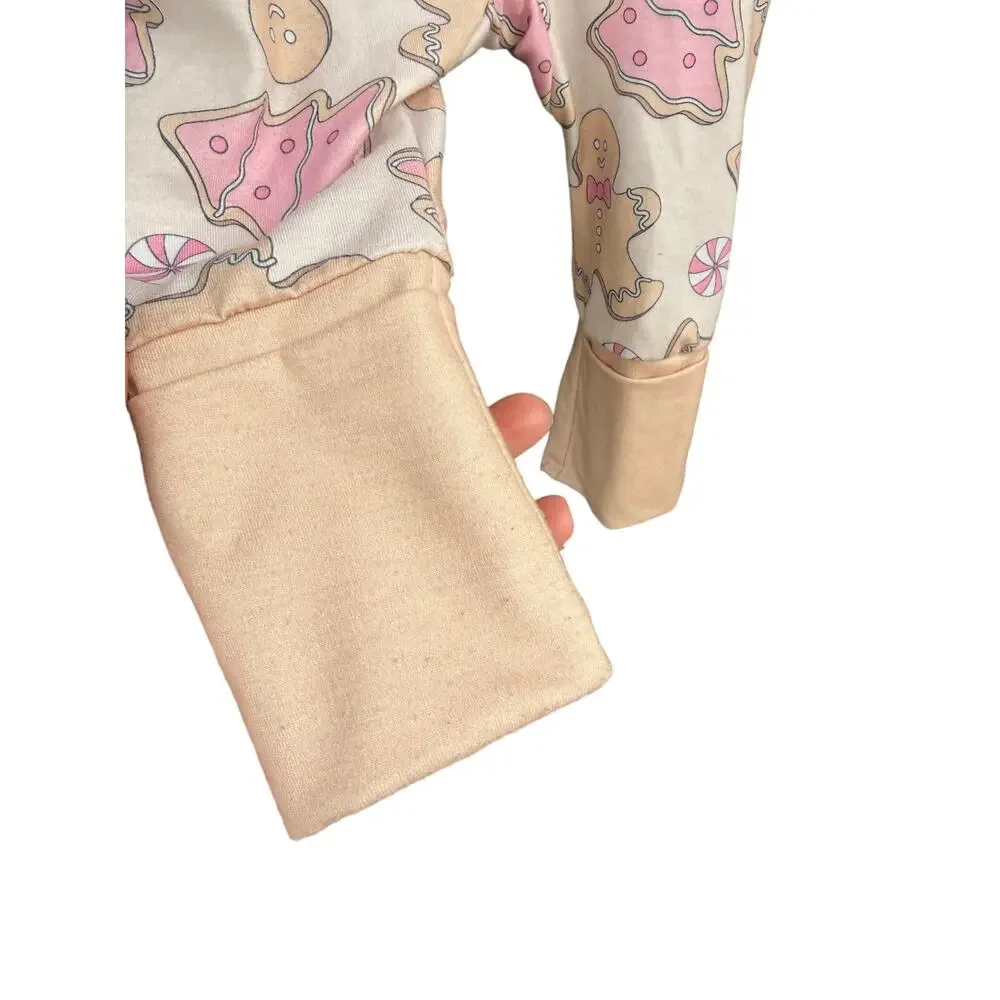 Marie Nicole Clothing Gingerbread Forest Sleeper Pajamas 6-12 Months